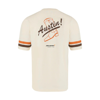 Mclaren Honda tricou de bărbați Austin GP beige F1 Team 2025