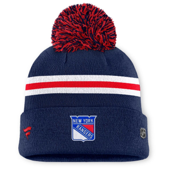 New York Rangers pălărie de iarnă pentru damă Authentic Pro W/Cap Cuffed Pom Beanie