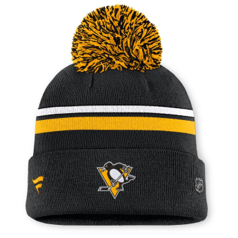Pittsburgh Penguins pălărie de iarnă pentru damă Authentic Pro W/Cap Cuffed Pom Beanie
