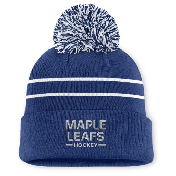 Toronto Maple Leafs pălărie de iarnă pentru damă Authentic Pro W/Cap Cuffed Pom Beanie