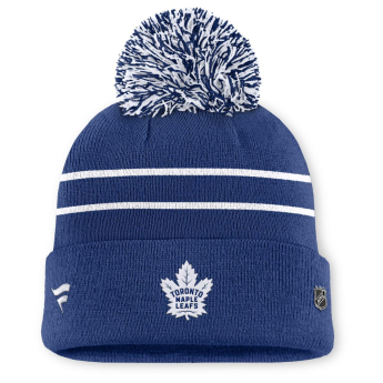 Toronto Maple Leafs pălărie de iarnă pentru damă Authentic Pro W/Cap Cuffed Pom Beanie