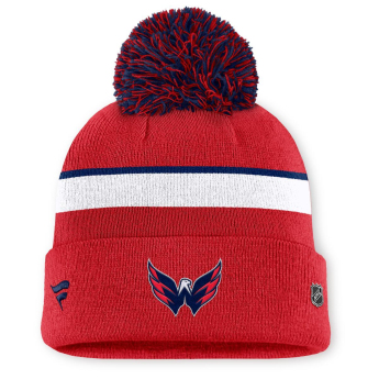 Washington Capitals pălărie de iarnă pentru damă Authentic Pro W/Cap Cuffed Pom Beanie