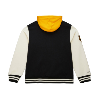 Boston Bruins hanorac de bărbați cu glugă Courtside Fleece Button Front Current Logo