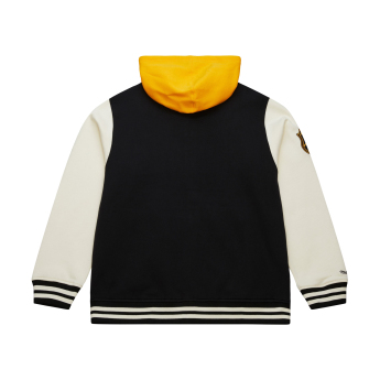 Pittsburgh Penguins hanorac de bărbați cu glugă Courtside Fleece Button Front Current Logo