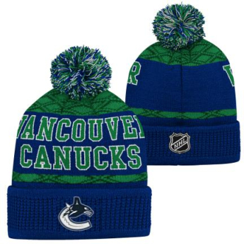Vancouver Canucks căciula de iarnă pentru copii Puck Pattern Cuffed Pom