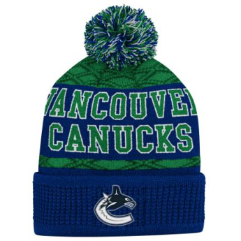 Vancouver Canucks căciula de iarnă pentru copii Puck Pattern Cuffed Pom