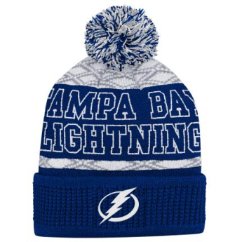 Tampa Bay Lightning căciula de iarnă pentru copii Puck Pattern Cuffed Pom