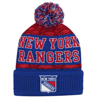 New York Rangers căciula de iarnă pentru copii Puck Pattern Cuffed Pom