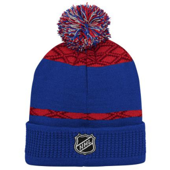 New York Rangers căciula de iarnă pentru copii Puck Pattern Cuffed Pom