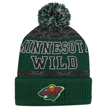 Minnesota Wild căciula de iarnă pentru copii Puck Pattern Cuffed Pom