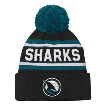 San Jose Sharks căciula de iarnă pentru copii 3Rd Jersey Jacquard Cuff Pom