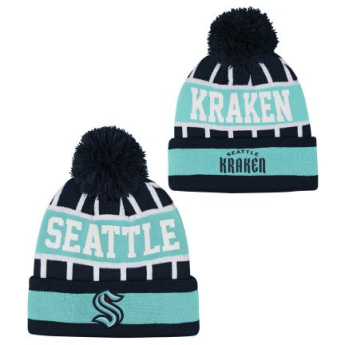 Seattle Kraken căciula de iarnă pentru copii Go Fast Cuffed Knit W Pom