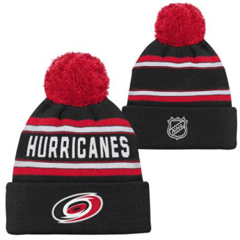 Carolina Hurricanes căciula de iarnă pentru copii Jacquard Cuffed Knit With Pom