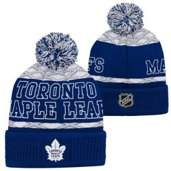 Toronto Maple Leafs căciula de iarnă pentru copii Puck Pattern Cuffed Pom