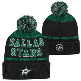 Dallas Stars căciula de iarnă pentru copii Puck Pattern Cuffed Pom
