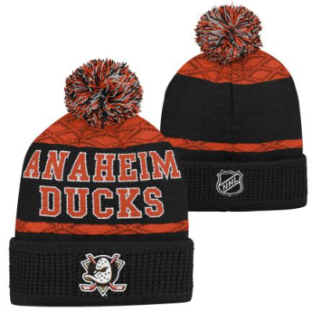 Anaheim Ducks căciula de iarnă pentru copii Puck Pattern Cuffed Pom