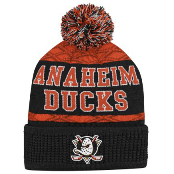 Anaheim Ducks căciula de iarnă pentru copii Puck Pattern Cuffed Pom