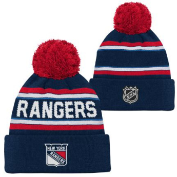 New York Rangers căciula de iarnă pentru copii 3Rd Jersey Jacquard Cuff Pom