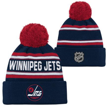 Winnipeg Jets căciula de iarnă pentru copii 3Rd Jersey Jacquard Cuff Pom