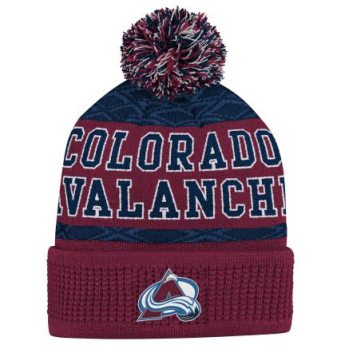 Colorado Avalanche căciula de iarnă pentru copii Puck Pattern Cuffed Pom