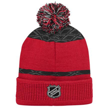 Detroit Red Wings căciula de iarnă pentru copii Puck Pattern Cuffed Pom