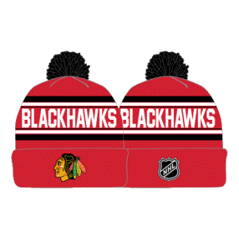 Chicago Blackhawks căciula de iarnă pentru copii 3Rd Jersey Jacquard Cuff Pom