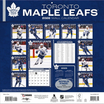 Toronto Maple Leafs calendar 2026 Wall