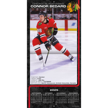 Chicago Blackhawks calendar Connor Bedard 2026 Wall