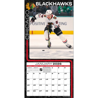 Chicago Blackhawks calendar Connor Bedard 2026 Wall