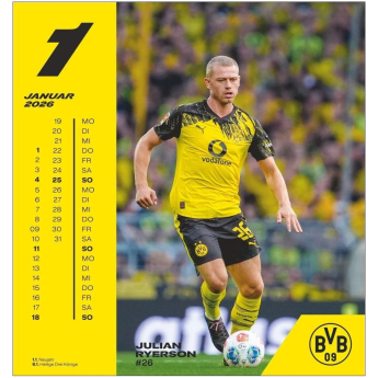 Borussia Dortmund calendar 2026 Postcard
