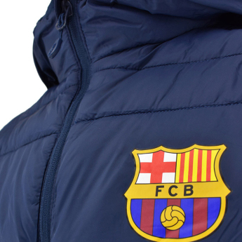 FC Barcelona geacă de iarnă cu gluga pentru copii Padded navy
