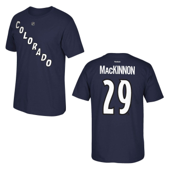 Colorado Avalanche tricou de bărbați #29 Nathan MacKinnon blue