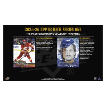 NHL cutii Cărți de hochei NHL 2025-26 Upper Deck Series 1 Tin Box