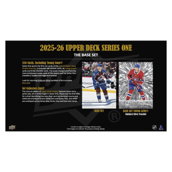 NHL cutii Cărți de hochei NHL 2025-26 Upper Deck Series 1 Blaster Box