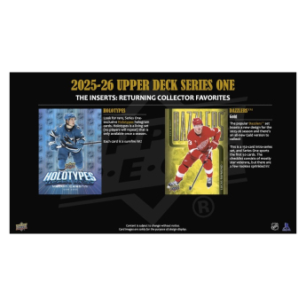 NHL cutii Cărți de hochei NHL 2025-26 Upper Deck Series 1 Blaster Box