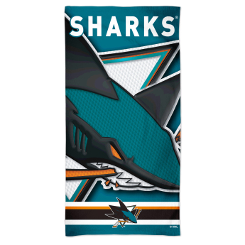 San Jose Sharks prosop Spectra Beach Towel