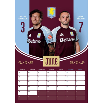 Aston Villa calendar 2026