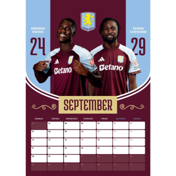 Aston Villa calendar 2026