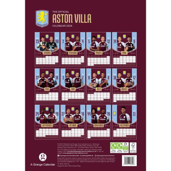 Aston Villa calendar 2026