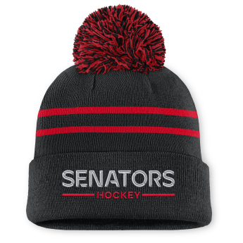 Ottawa Senators pălărie de iarnă pentru damă Authentic Pro W/Cap Cuffed Pom Beanie