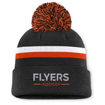 Philadelphia Flyers pălărie de iarnă pentru damă Authentic Pro W/Cap Cuffed Pom Beanie