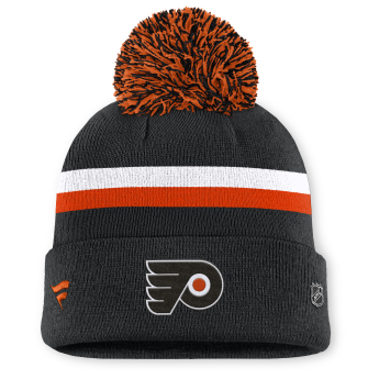 Philadelphia Flyers pălărie de iarnă pentru damă Authentic Pro W/Cap Cuffed Pom Beanie