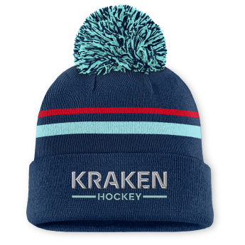 Seattle Kraken pălărie de iarnă pentru damă Authentic Pro W/Cap Cuffed Pom Beanie