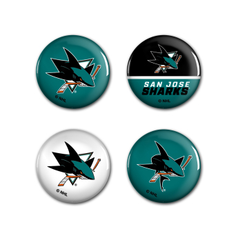 San Jose Sharks insignă Button 4 Pack