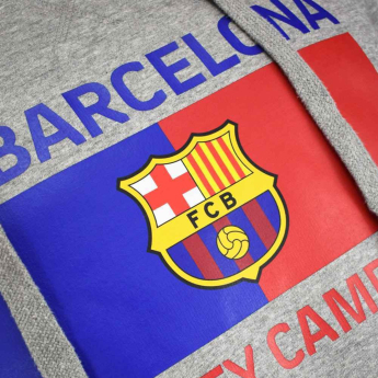FC Barcelona hanorac cu glugă pentru copii Camp Nou grey