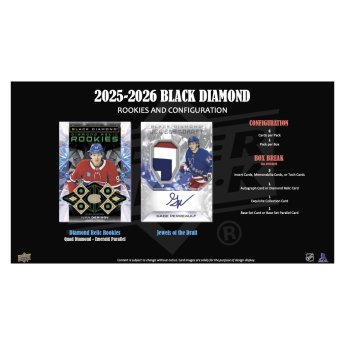 NHL cutii Cărți de hochei NHL 2025-26 Upper Deck Black Diamond Hockey Hobby Box