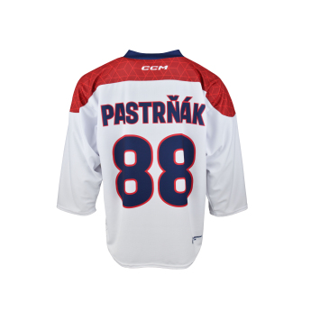 Echipa națională de hochei tricou de hochei Czech republic David Pastrňák 2025/2026 CCM Fandres replica white