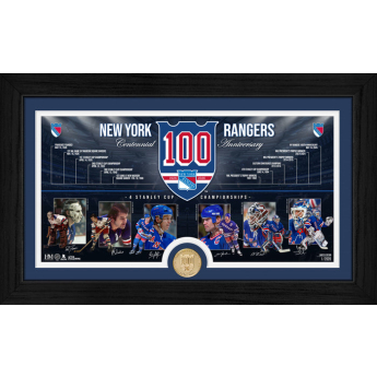 New York Rangers placă de colecție 100th bronze coin Timeline photo mint