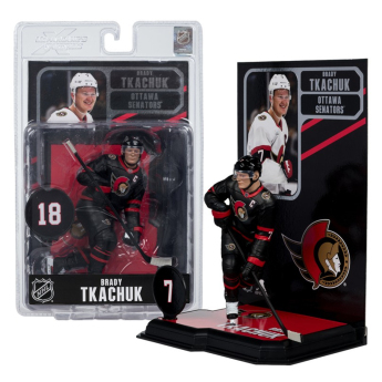 Ottawa Senators figurină Brady Tkachuk #7 SportsPicks Black Jersey