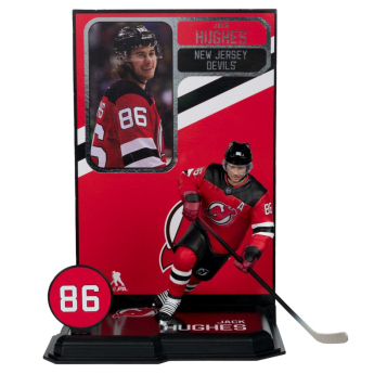 New Jersey Devils figurină Jack Hughes #7 SportsPicks Black Jersey
